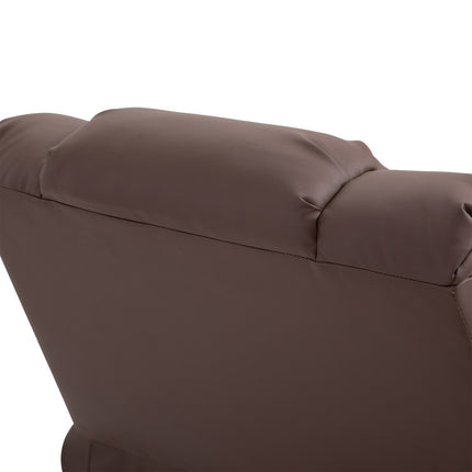 Electric massage armchair, brown artificial leather, 94x99 Cm