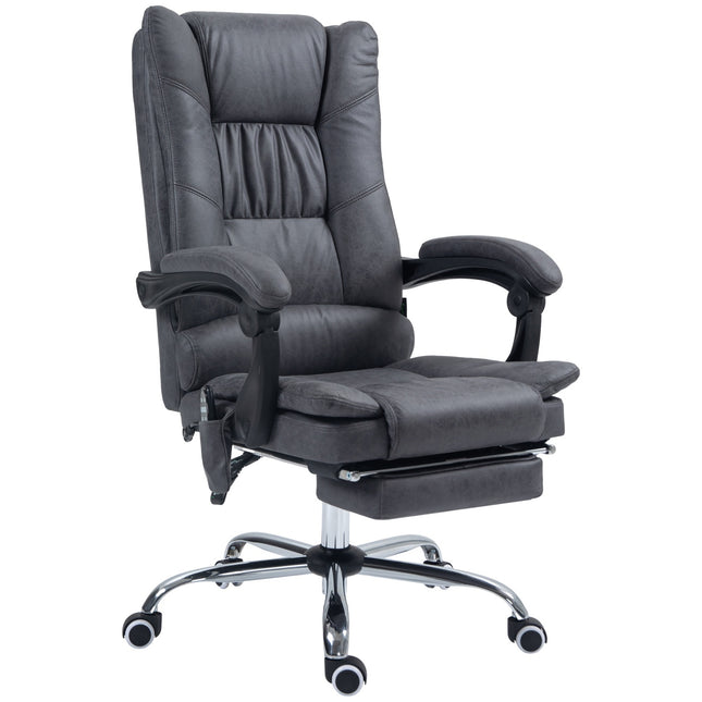 Ergonomická kancelářská židle s vyhříváním a podnožkou, mikrovlákno
