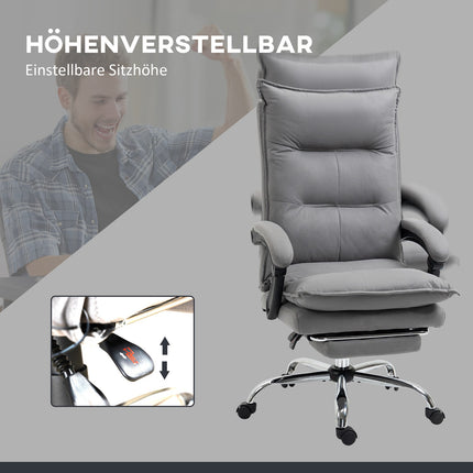 Ergonomická kancelářská židle s vyhříváním, naklápěním, podnožkou, nastavitelná výška