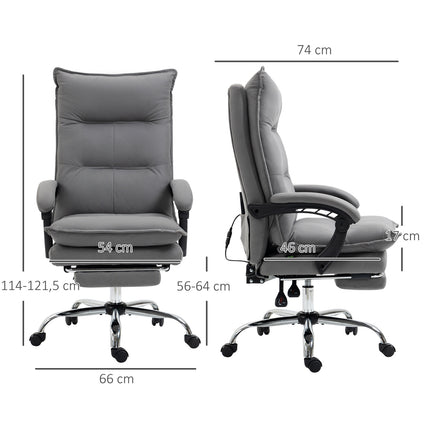 Ergonomická kancelářská židle s vyhříváním, naklápěním, podnožkou, nastavitelná výška