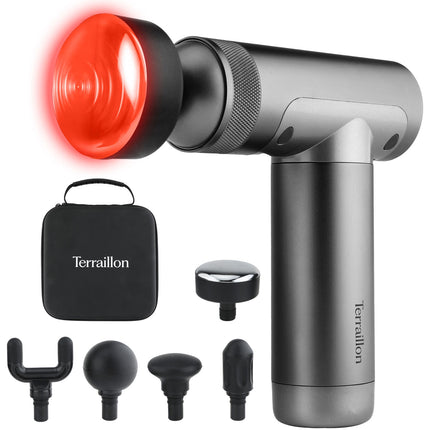Masážní pistole Muscle Massager s vyhříváním, 5 nástavců