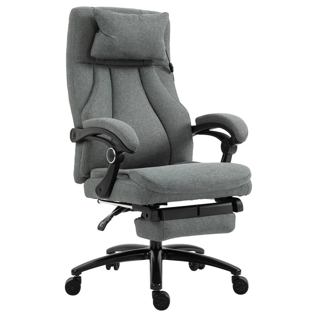 Ergonomická polohovací šedá kancelářská židle - výškově nastavitelná
