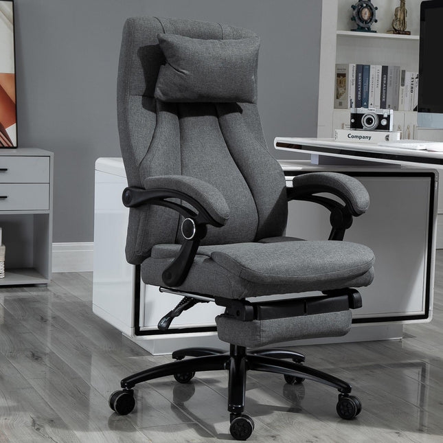 Ergonomická polohovací šedá kancelářská židle - výškově nastavitelná