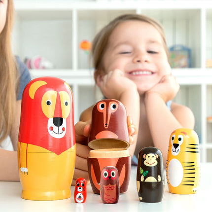 Dřevěné matrjošky se zvířátky Funimals InnovaGoods 11 ks