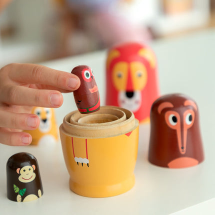 Dřevěné matrjošky se zvířátky Funimals InnovaGoods 11 ks