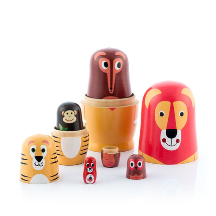 Dřevěné matrjošky se zvířátky Funimals InnovaGoods 11 ks