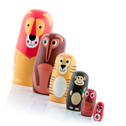 Dřevěné matrjošky se zvířátky Funimals InnovaGoods 11 ks