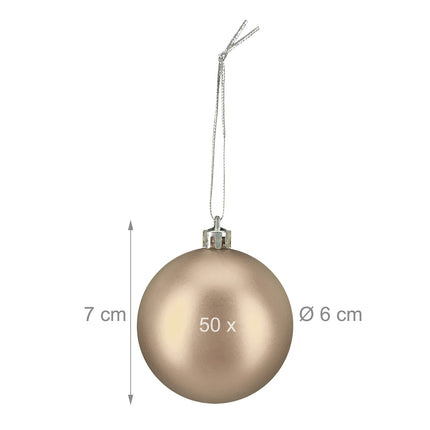 Sada matných vánočních koulí, 50 ks