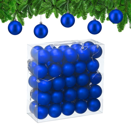 Matte Christmas Tree Baubles Set, 50 Pieces
