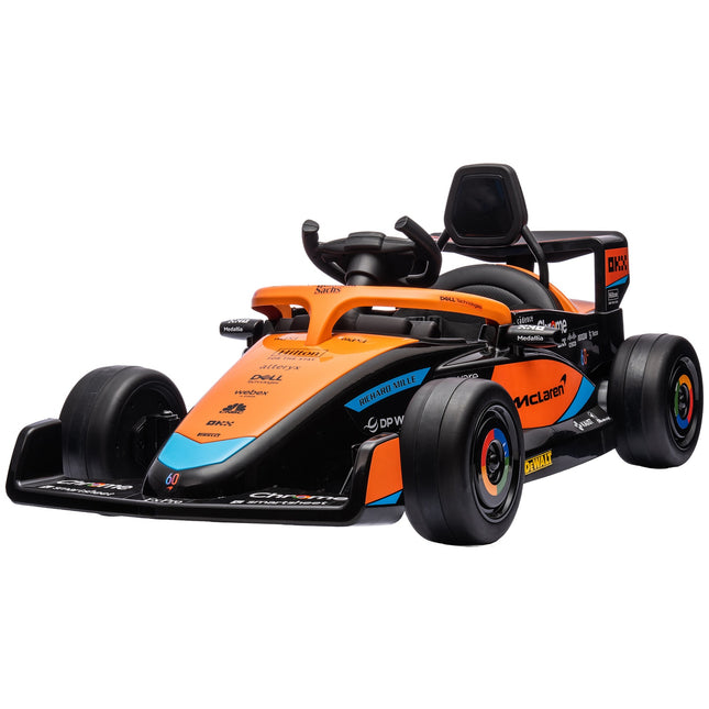 Orange electric car for children, 2-speed, remote control, 30 kg capacity