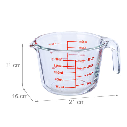 Skleněná odměrka 1000 ml