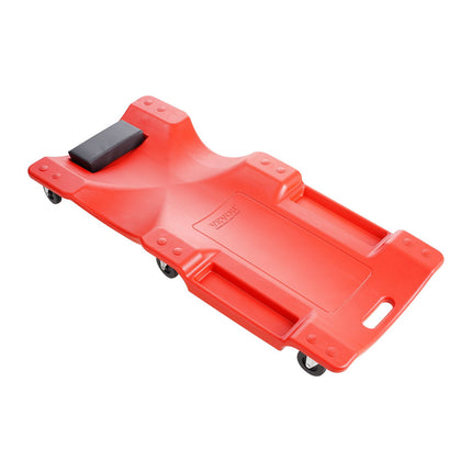 Mechanic Creeper, 36 In, 350 Lb, 6-Wheel HDPE