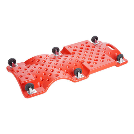 Mechanic Creeper, 36 In, 350 Lb, 6-Wheel HDPE