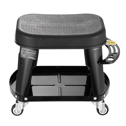 Mechanic Stool, 300 lb Rolling Swivel Seat with Tool Tray