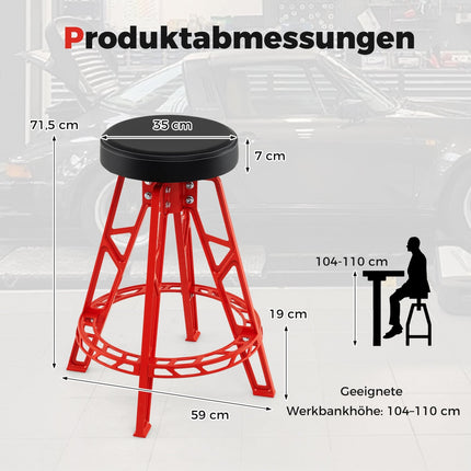 Dílenská stolička, odolný hliník, otočný sedák 360°