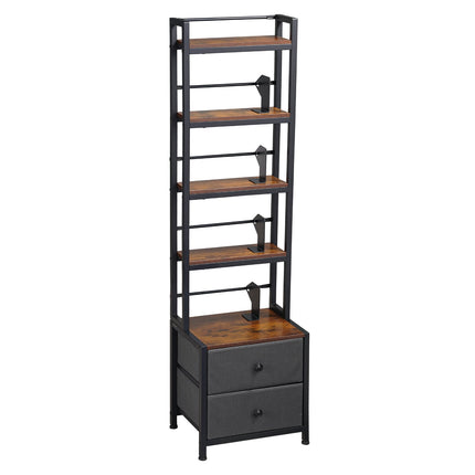 Media Storage Cabinet, 4-Shelf CD DVD Organizer, Drawers