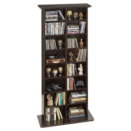 Media Storage Cabinet, 8-Tier CD DVD Shelf, 51 in