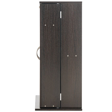Media Storage Cabinet with Doors, Holds 576 CDs, Espresso