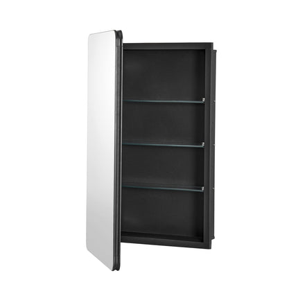 Medicine Cabinet with Mirror, 16.5 x 27.5, Wall Or Recessed