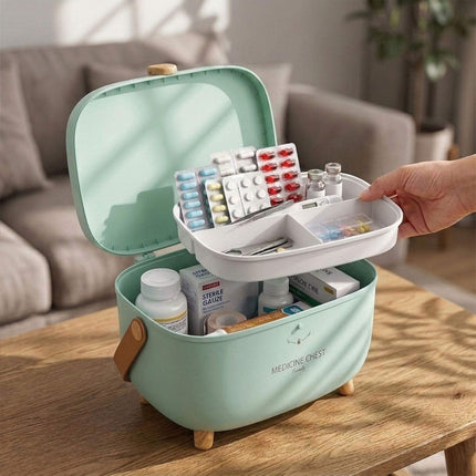 Box na léky – vyjímatelná 3dílná vložka, velká přihrádka
