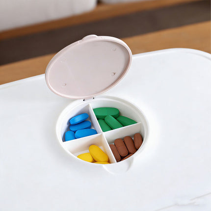 Box na léky – vyjímatelná 3dílná miska, víko na tablety