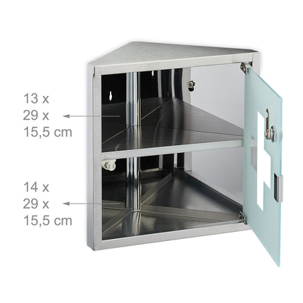 Medicine cabinet with glass door