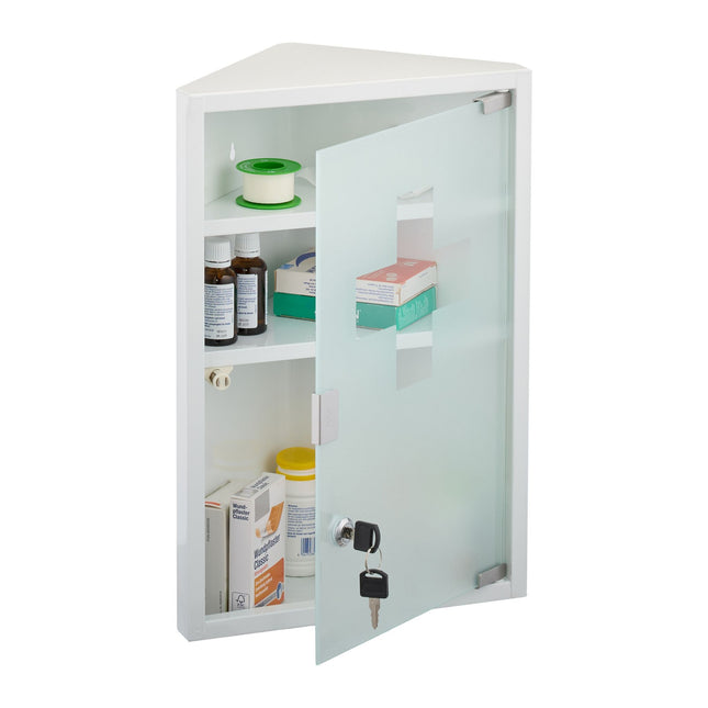Medicine cabinet with glass door