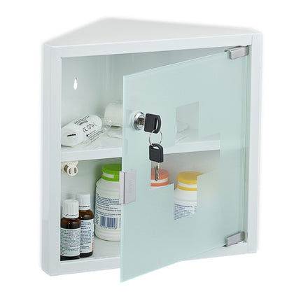 Medicine cabinet with glass door