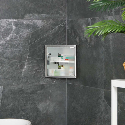 Medicine cabinet with glass door