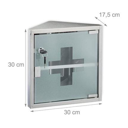 Medicine cabinet with glass door