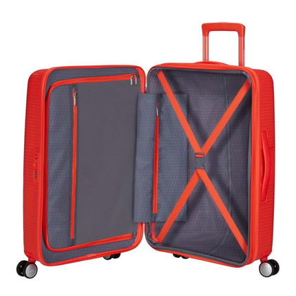 Neonově oranžový kufr střední, Soundbox 67 cm
