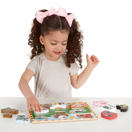 Melissa & Doug puzzle s úchyty Farma