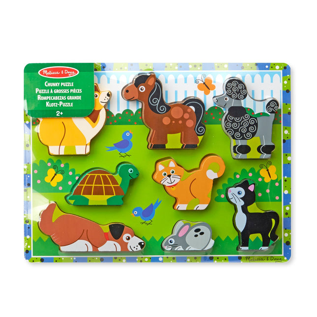 Melissa & Doug puzzle s úchyty Domácí mazlíčci