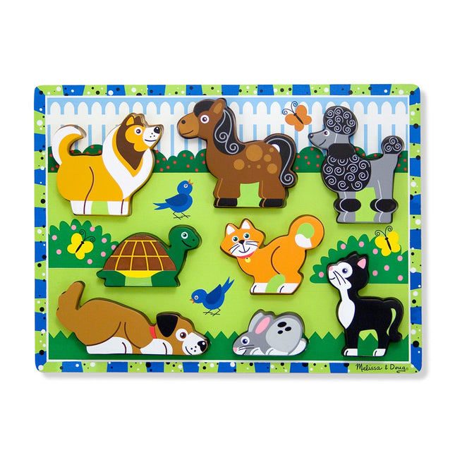 Melissa & Doug puzzle s úchyty Domácí mazlíčci