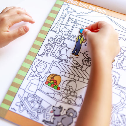 Melissa & Doug blok se samolepkami Hledej a najdi - Ve městě