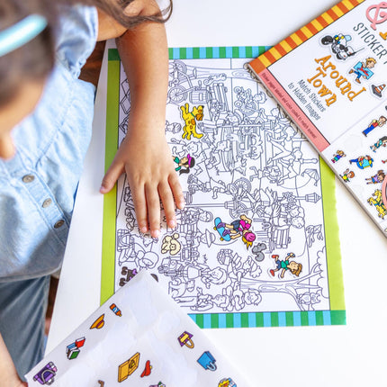 Melissa & Doug blok se samolepkami Hledej a najdi - Ve městě