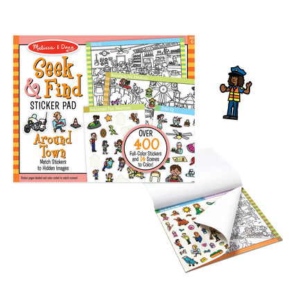 Melissa & Doug blok se samolepkami Hledej a najdi - Ve městě