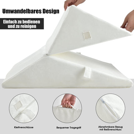 Klínový polštář z paměťové pěny – ergonomická opora 7 v 1