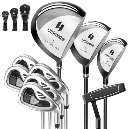 Pánská sada golfových holí 9dílná, pro praváky, šedá