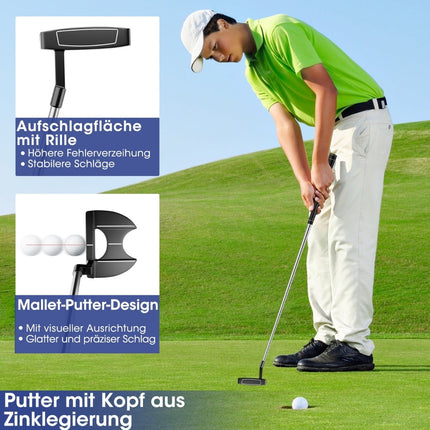 Pánská sada golfových holí 9dílná, pro praváky, šedá