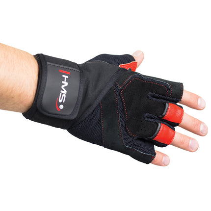 Men's Fitness Gloves, Size S, Black/Red