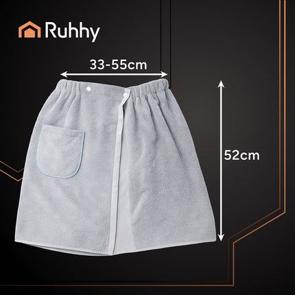Pánský saunový ručník-kilt, rychleschnoucí bavlna s kapsou