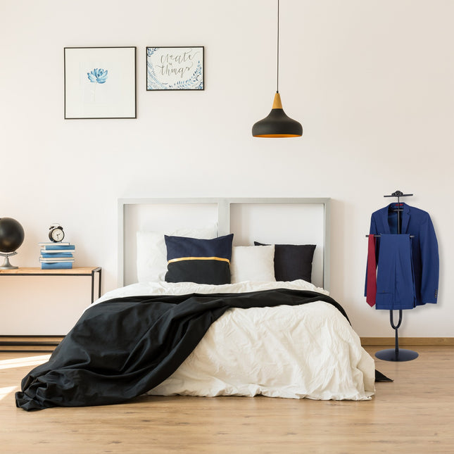 Heren valetset in zwart met plankje