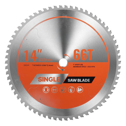 Metal Cutting Circular Saw Blade 355mm, 66T, 25.4mm