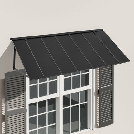 Metal Door Awning Canopy, 80 x 36 In Steel Frame
