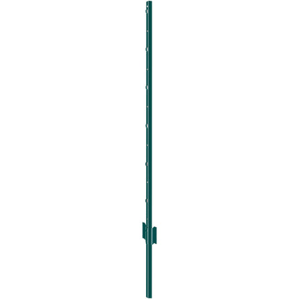 Metal Fence Posts, 4 Ft U-Channel Steel, 10 Pack, Green