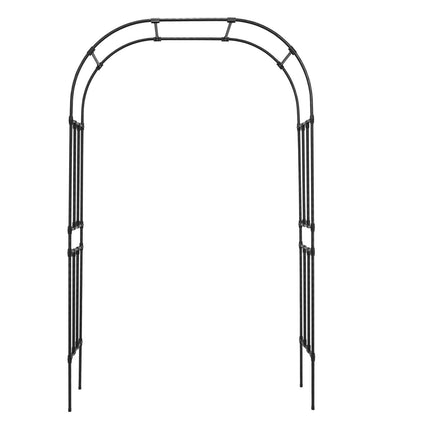 Metal Garden Arbor Arch With Stakes, 2.4 x 1.5 m