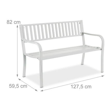 Metal Garden Bench – Decorative Outdoor Seat