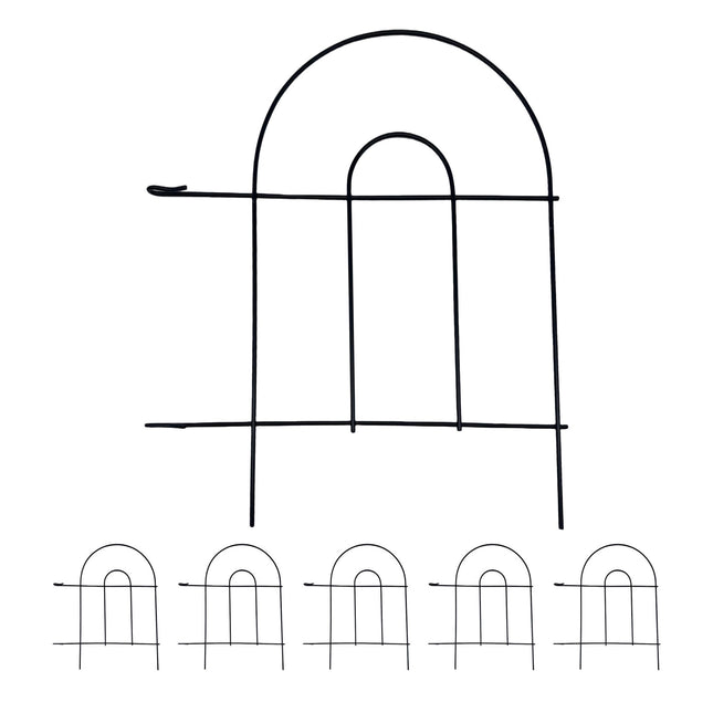 Metal Garden Edging, 6-Piece, Classic Arch Design
