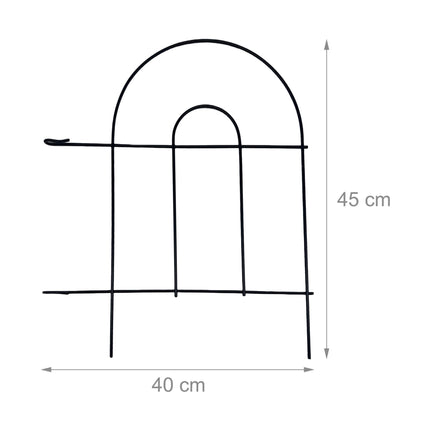 Kovové zahradní obrubníky, 6 ks, klasický obloukový design